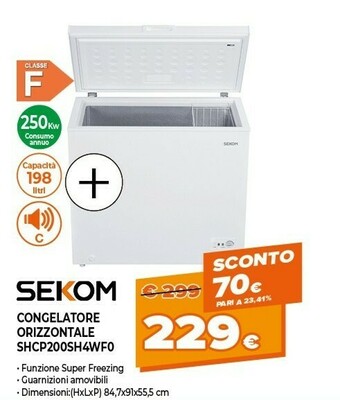 Expert Congelatore orizzontale shcp200sh4wf0 offerta