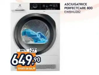 Unieuro Ew8hu282 asciugatrice libera installazione caricamento frontale bianco 8 kg a++ offerta
