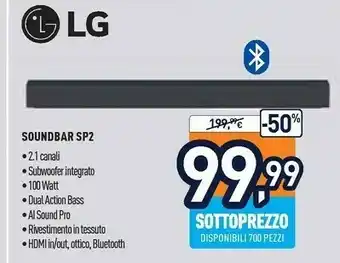 Unieuro Soundbar sp2 offerta