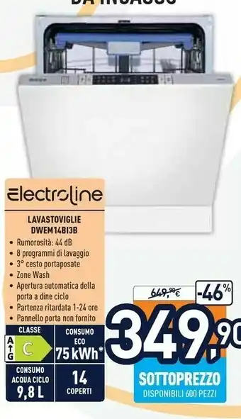 Unieuro Dwem14b13b lavastoviglie offerta