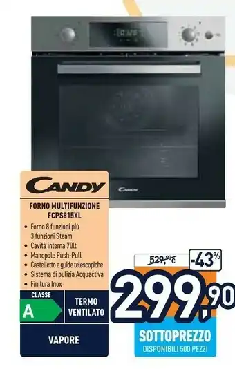 Fcps815xl forno forno elettrico 70 l acciaio inossidabile a