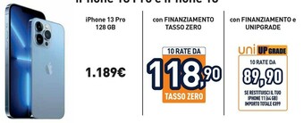 Unieuro Apple iphone 13 pro 128gb offerta