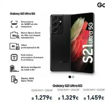 Unieuro Galaxy s21 ultra 5g offerta