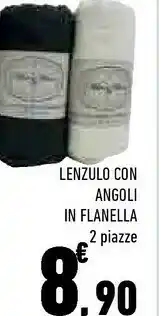 Lenzuolo con angoli in flanella 2 piazze