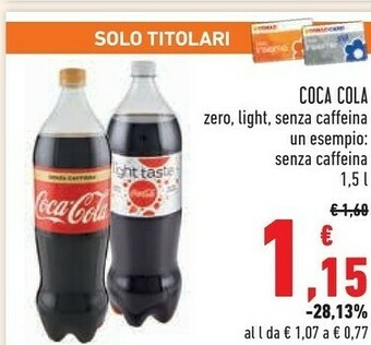 Conad Margherita Coca cola zero offerta