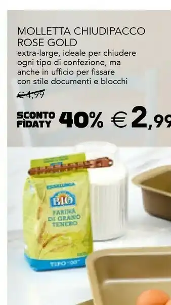 Esselunga Molletta chiudipacco rose gold offerta