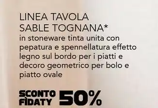 Esselunga Tognana linea tavola sable offerta