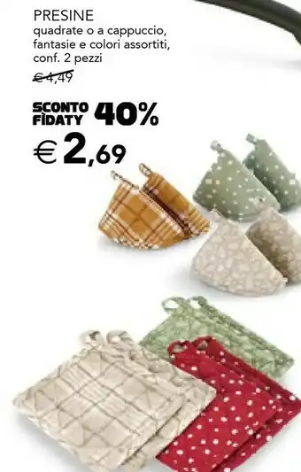 Presine quadrate 2 pezzi