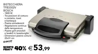 Esselunga Bistecchiera tfb3302v offerta