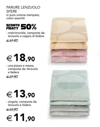 Esselunga Parure lenzuolo sfere offerta