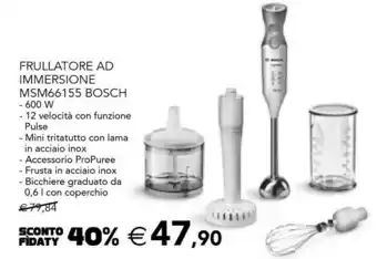 Esselunga Msm66146 frullatore frullatore ad immersione grigio, bianco 600 w offerta