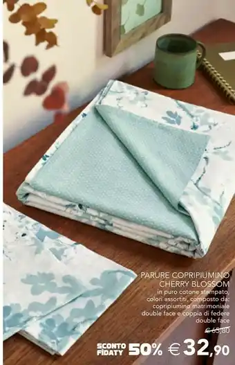 Esselunga Cherry blossom parure copripiumino offerta