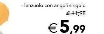 Esselunga Lenzuolo con angoli singolo offerta