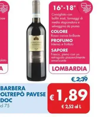 MD Discount BARBERA OLTREPÒ PAVESE DOC cl 75 offerta