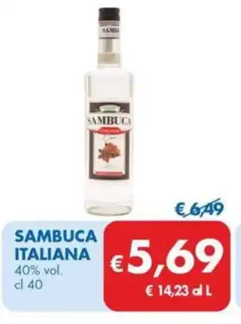 MD Discount SAMBUCA ITALIANA 40% vol. cl 40 offerta