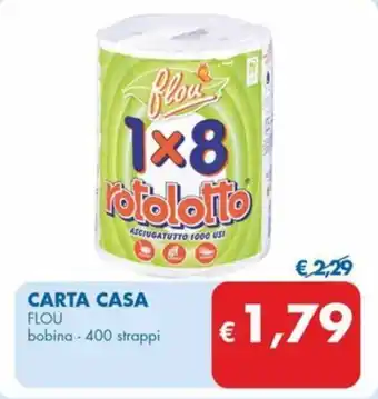 MD Discount CARTA CASA FLOU bobina - 400 strappi offerta