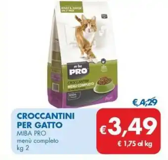 MD Discount CROCCANTINI PER GATTO MIBA PRO menù completo kg 2 offerta