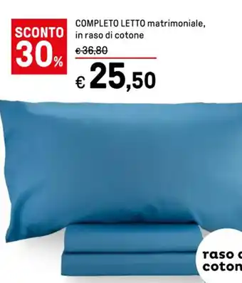 Iper La Grande COMPLETO LETTO matrimoniale, in raso di cotone offerta