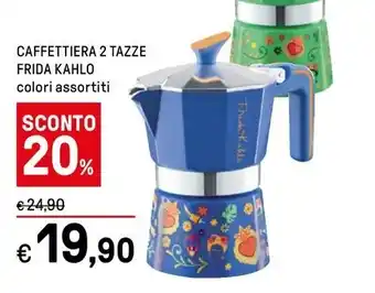 Iper La Grande CAFFETTIERA 2 TAZZE FRIDA KAHLO colori assortiti offerta