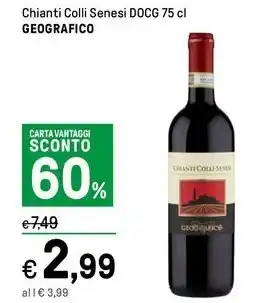 Iper La Grande Chianti Colli Senesi DOCG 75 cl GEOGRAFICO offerta