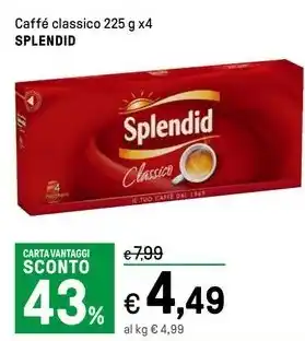 Iper La Grande Caffé classico 225 g x4 SPLENDID offerta