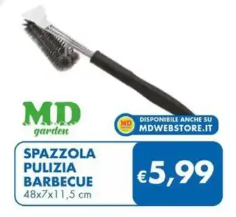 MD Discount SPAZZOLA PULIZIA BARBECUE 48x7x11,5 cm offerta