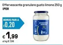 Effervescente granulare gusto limone 250 g IPER