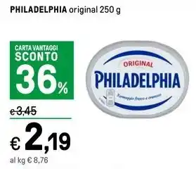 Iper La Grande PHILADELPHIA original 250 g offerta