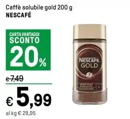 Iper La Grande Caffè solubile gold 200 g NESCAFÉ offerta