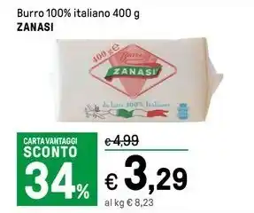 Iper La Grande Burro 100% italiano 400 g ZANASI offerta