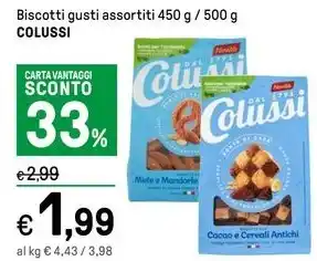 Iper La Grande Biscotti gusti assortiti 450 g / 500 g COLUSSI offerta