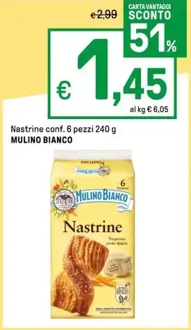 Iper La Grande Nastrine conf. 6 pezzi 240 g MULINO BIANCO offerta