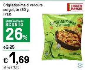 Iper La Grande Grigliatissima di verdure surgelate 450 g IPER offerta