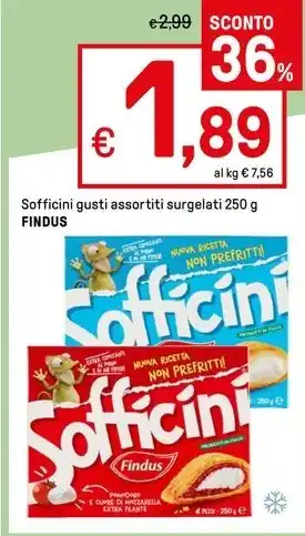 Iper La Grande Sofficini gusti assortiti surgelati 250 g FINDUS offerta