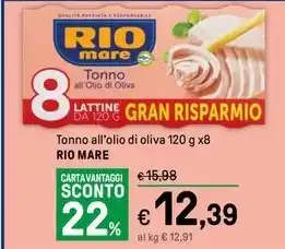 Iper La Grande Tonno all'olio di oliva 120 g x8 RIO MARE offerta