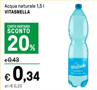Iper La Grande Acqua naturale 1,5 l VITASNELLA offerta