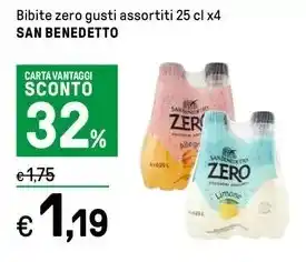 Iper La Grande Bibite zero gusti assortiti 25 cl x4 SAN BENEDETTO offerta