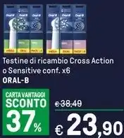 Iper La Grande Testine di ricambio Cross Action o Sensitive conf. x6 ORAL-B offerta