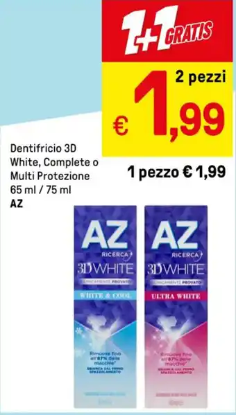 Iper La Grande Dentifricio 3D White, Complete o Multi Protezione 65 ml/75 ml AZ offerta