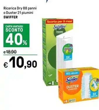 Iper La Grande Ricarica Dry 88 panni o Duster 21 piumini SWIFFER offerta