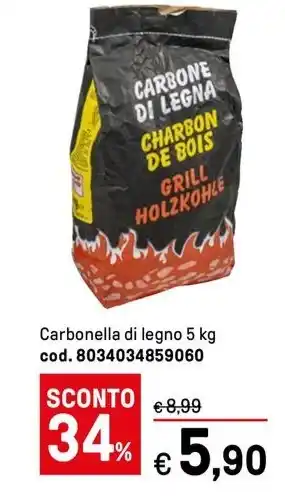 Iper La Grande Carbonella di legno 5 kg offerta