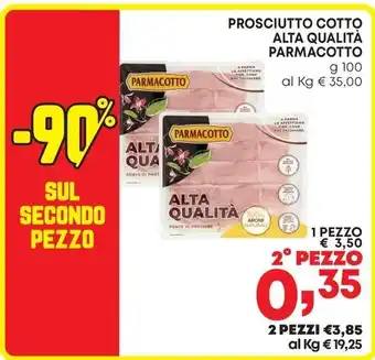 Pam PROSCIUTTO COTTO ALTA QUALITÀ PARMACOTTO g 100 offerta