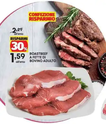 Pam ROASTBEEF A FETTE DI BOVINO ADULTO offerta