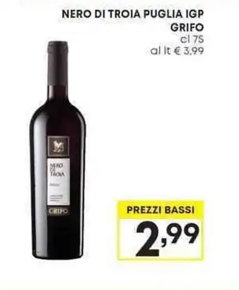 Pam NERO DI TROIA PUGLIA IGP GRIFO cl 75 offerta