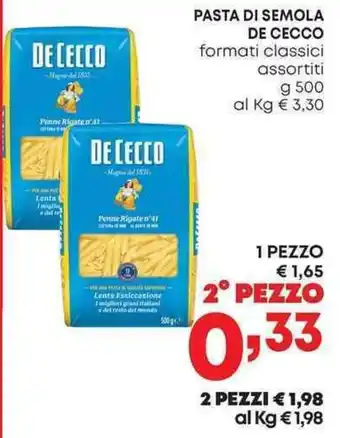 Pam PASTA DI SEMOLA DE CECCO offerta