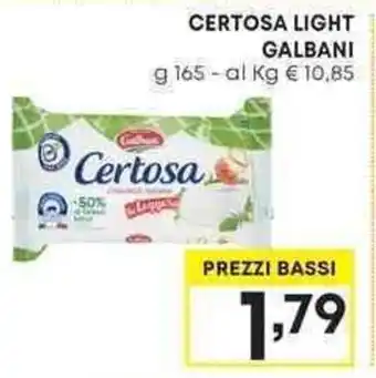 Pam CERTOSA LIGHT GALBANI offerta