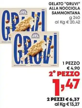 Pam GELATO "GRUVI" ALLA NOCCIOLA SAMMONTANA g 240 offerta