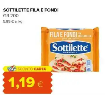 Tigre Sottilette - fila e fondi alla mozzarella 200 g(ml) offerta