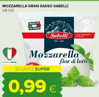 Tigre Sabelli - mozzarella fior di latte 125 g(ml) offerta