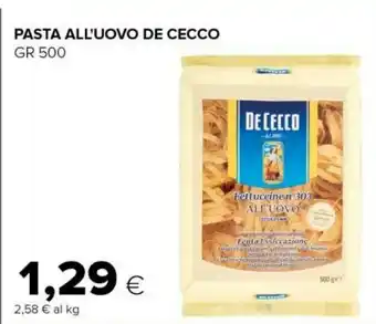 Tigre De cecco pasta all'uovo offerta